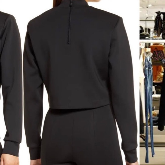 NWT Good American Scuba Crop Mock Meck Long Sleeve PRICE FIRM - Picture 2 of 10